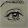 Black and white eye