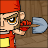 Worker with shovel
