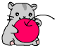 Cute little cherry mouse