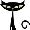 Tall black cat