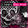 Emo boys with shaggy hair