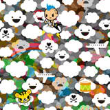 Cartoons backgound pattern 086