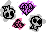 Skulls background pattern 1233