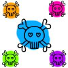 Skulls background pattern 1236